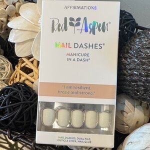 Red Aspen Nail Dashes - Glitter White in “Dema is Resilient”